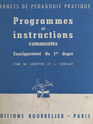 cover image of Programmes et instructions commentés